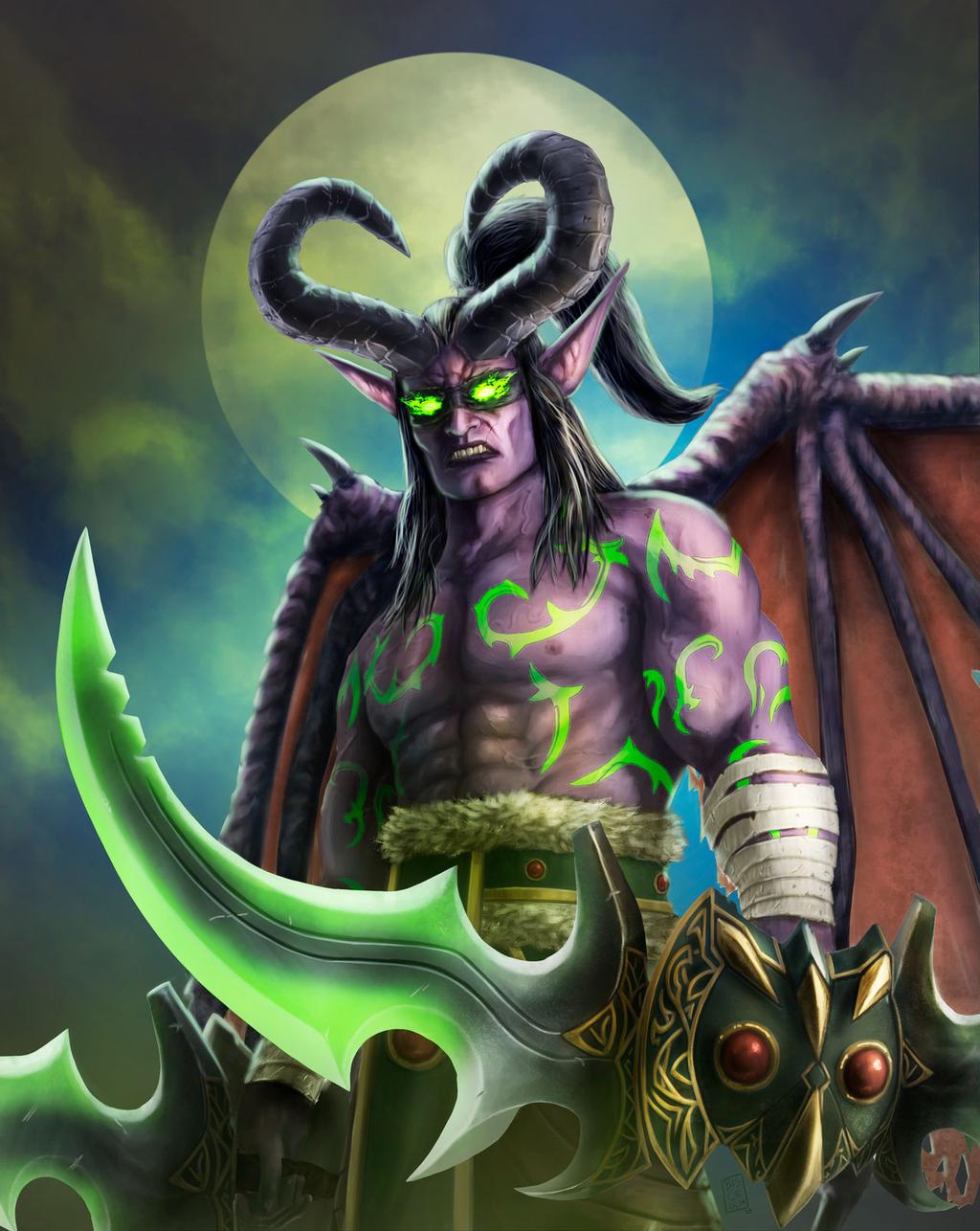Illidan Stormrage demon hunter art